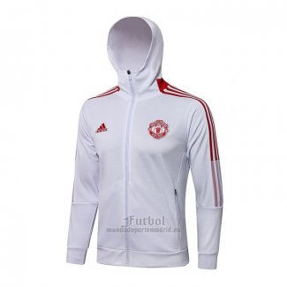 Chaqueta con Capucha del Manchester United 2021-2021 Blanco