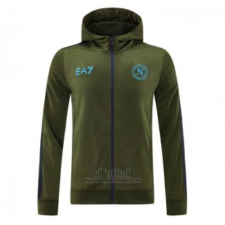 Chaqueta con Capucha del Napoli 2024-2025 Verde