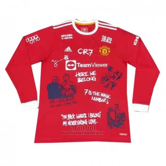 Camiseta Manchester United CR7 Manga Larga 2021-2021