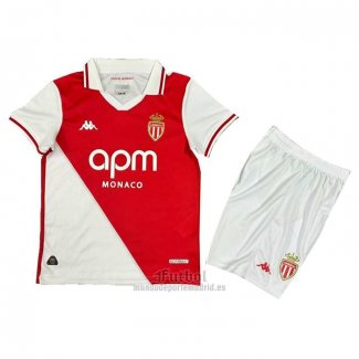 Camiseta Monaco Primera Nino 2024-2025