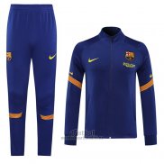 Chandal de Chaqueta del Barcelona Nino 2020-2021 Azul