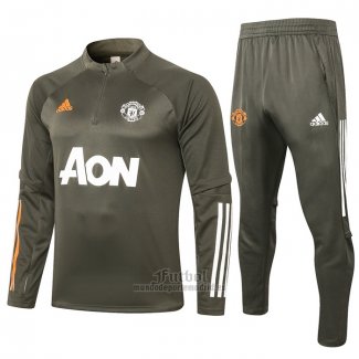 Chandal de Sudadera del Manchester United 2020-2021 Verde