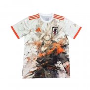 Camiseta Japon Anime 2025-2026 Blanco y Naranja Tailandia