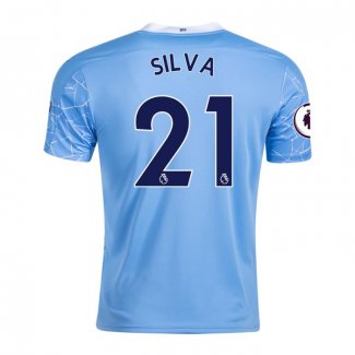 Camiseta Manchester City Jugador Silva Primera 2020-2021