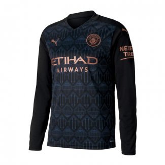 Camiseta Manchester City Segunda Manga Larga 2020-2021