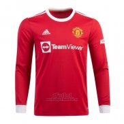 Camiseta Manchester United Primera Manga Larga 2021-2022