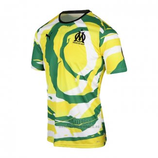 Camiseta Olympique Marsella OM Africa 2021 Blanco Amarillo Verde Tailandia