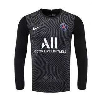 Camiseta Paris Saint-Germain Portero Manga Larga 2020-2021 Negro