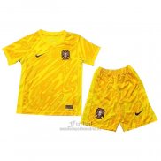 Camiseta Portugal Portero Nino 2024 Amarillo