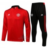 Chandal de Chaqueta del Manchester United 2021-2021 Rojo y Negro