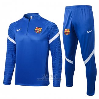 Chandal de Sudadera del Barcelona 2021-2022 Azul