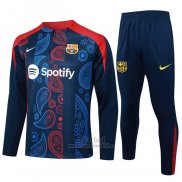 Chandal de Sudadera del Barcelona 2024-2025 Azul y Rojo