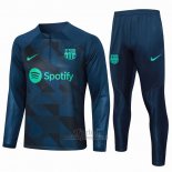 Chandal de Sudadera del Barcelona Nino 2023-2024 Azul