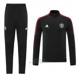 Chandal de Sudadera del Manchester United 2021-2022 Negro