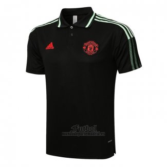 Camiseta Polo del Manchester United 2021-2021 Negro y Verde