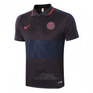 Camiseta Polo del Paris Saint-Germain 2020-2021 Negro y Azul