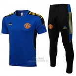 Chandal del Manchester United Manga Corta 2021-2021 Azul