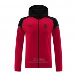 Chaqueta con Capucha del AC Milan 2024-2025 Rojo