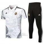 Conjunto Polo del Real Madrid Dragon 2024-2025 Blanco