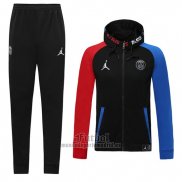 Chandal con Capucha del Paris Saint-Germain Nino 2020-2021 Azul y Rojo