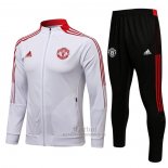 Chandal de Chaqueta del Manchester United Nino 2021-2021 Blanco