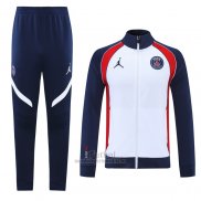 Chandal de Chaqueta del Paris Saint-Germain Jordan 2021-2022 Blanco