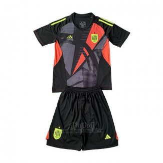 Camiseta Espana Portero Nino 2024 Negro