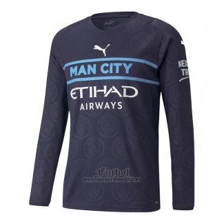 Camiseta Manchester City Tercera Manga Larga 2021-2022