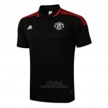 Camiseta Polo del Manchester United 2021-2021 Negro y Rojo