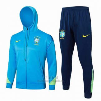 Chandal con Capucha del Brasil 2024-2025 Azul