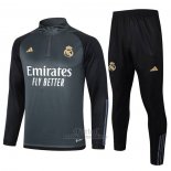 Chandal de Sudadera del Real Madrid Nino 2023-2024 Gris