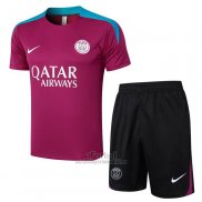 Chandal del Paris Saint-Germain Manga Corta 2024-2025 Purpura - Pantalon Corto