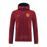 Chaqueta con Capucha del Barcelona 2020-2021 Rojo