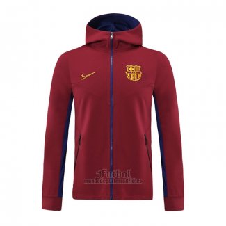 Chaqueta con Capucha del Barcelona 2020-2021 Rojo