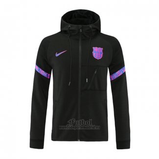 Chaqueta con Capucha del Barcelona 2021-2021 Negro