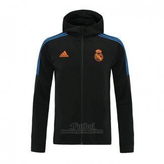 Chaqueta con Capucha del Real Madrid 2021-2022 Negro