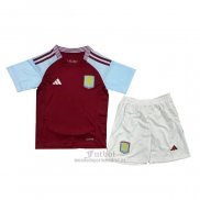 Camiseta Aston Villa Primera Nino 2024-2025