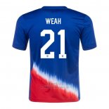 Camiseta Estados Unidos Jugador Weah Segunda 2024