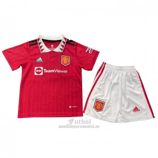 Camiseta Manchester United Primera Nino 2022-2023