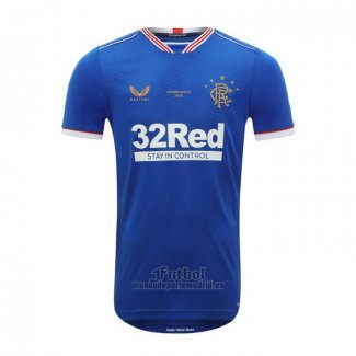 Camiseta Rangers Champions Primera 2020-2021 Tailandia