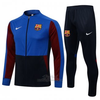 Chandal de Chaqueta del Barcelona 2021-2022 Azul y Rojo