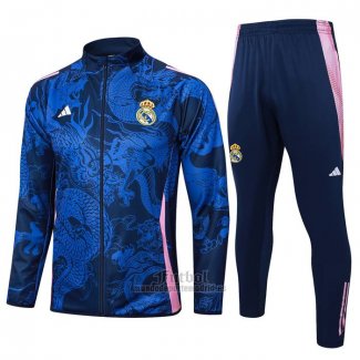 Chandal de Chaqueta del Real Madrid Dragon Nino 2024-2025 Azul