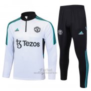 Chandal de Sudadera del Manchester United 2023-2024 Blanco