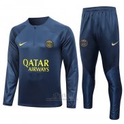 Chandal de Sudadera del Paris Saint-Germain Nino 2023-2024 Azul