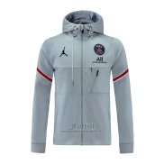 Chaqueta con Capucha del Paris Saint-Germain 2021-2022 Gris