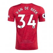 Camiseta Manchester United Jugador Van De Beek Primera 2020-2021