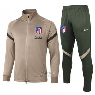 Chandal de Chaqueta del Atletico Madrid 2020-2021 Caqui