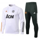 Chandal de Sudadera del Manchester United Nino 2020-2021 Blanco