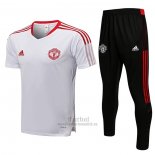 Chandal del Manchester United Manga Corta 2021-2022 Blanco